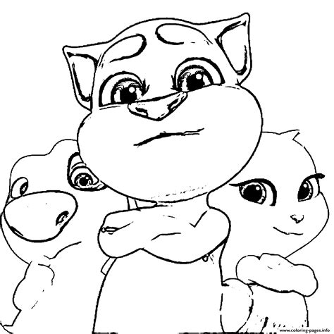 Talking Tom And His Gang Coloring page Printable