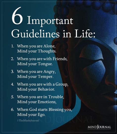 Six Important Guidelines In Life