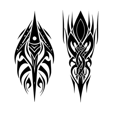 Tribal Tattoo Design Black And White Hand Drawn Illustration 21766506