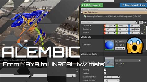 Exporting Alembic From Maya To Unreal With Materials Assigned YouTube