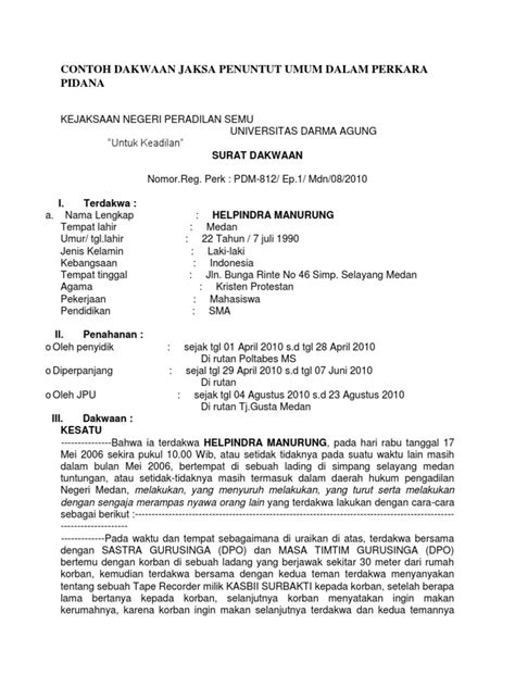 Selanjutnya disebut sebagai penerima kuasa surat kuasa ini diberi hak substitusi dan hak retensi.demikian surat kuasa ini dibuat dan ditandatangani dengan sebenarnya untuk dapat dipergunakan sesuai dengan maksud pemberian kuasa ini.marwan ishak, se, mmmujahid alfarouqi. Contoh Surat Gugatan Pidana
