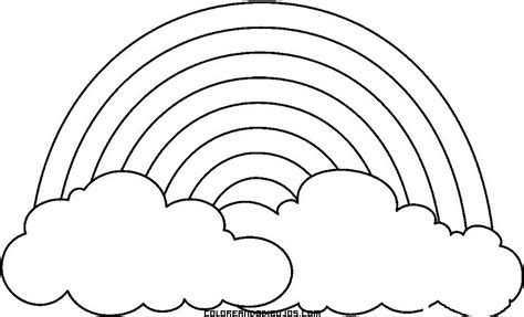 Gran arco iris para pintar - Dibujos para colorear