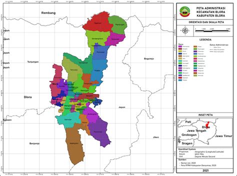 Peta Administrasi Kecamatan Blora Kabupaten Blora ~ Neededthing