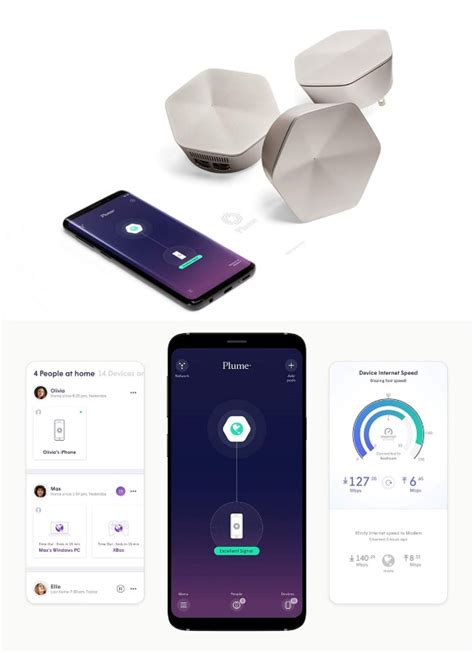 They're basically hexagonal prisms, with one side smaller than the other so they're easy to grip. Plume: Smart Home WiFi System - Accessories Lists