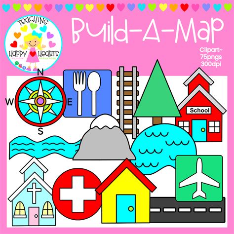 Map Clipart Map Symbols Clip Art Freebies Make Your Own Map