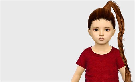Sims 4 Ccs The Best Momo High Braid Toddler Version By Fabienne