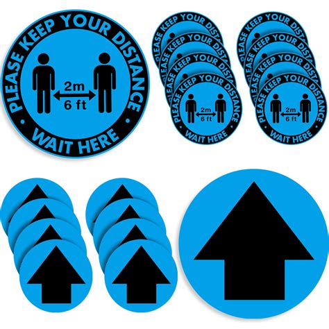 Buy 20 Pieces Directional Arrows Social Distance Floor Decal Stickers