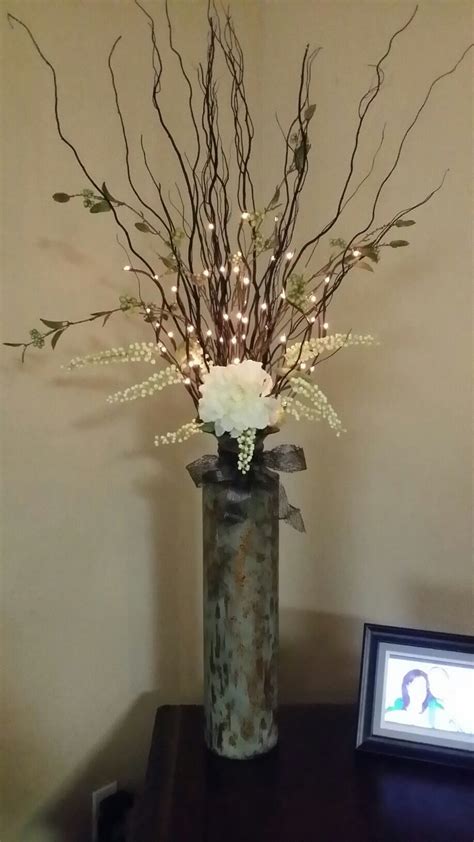 Pin By Veronica B On My Creations Tall Vase Decor Farmhouse Floral