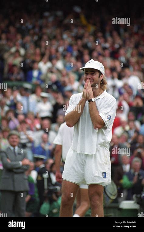 Andre Agassi Wins His First Wimbledon 1992 Picture By David Bagnall