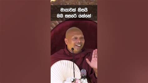 සසරේ මායාව Niwathapa Thero Niwana Soya Shorts Bana Buddha Youtube