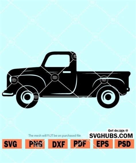 Old Truck Svg Truck SVG Vintage Truck Svg Car Clip Art Pick Up