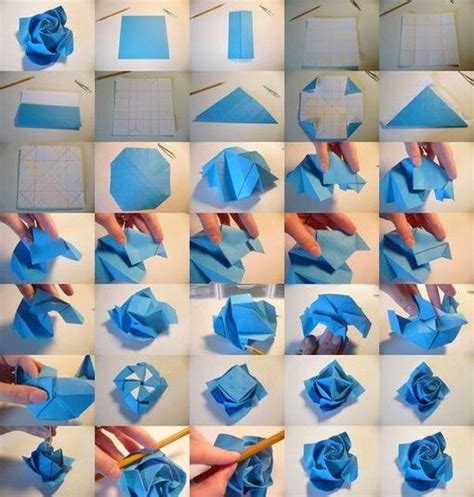 堆糖－美好生活研究所 Paper Crafts Origami Origami Rose Paper Crafts Diy