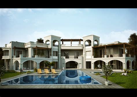 Mediterranean Villa On Behance Villa Design Behance Exterior Dream