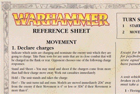 Whfb 6e Rules Reference Tabletop Campaign Repository