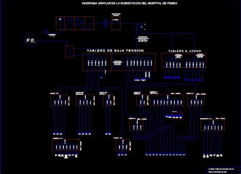 Diagram Unifilar Electric Sub Station Dwg Block For Autocad • Designs Cad