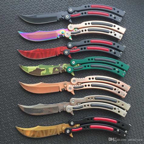 10 Styles Csgo Irl Butterfly Knife Replica Cosplay Collectioners 440c