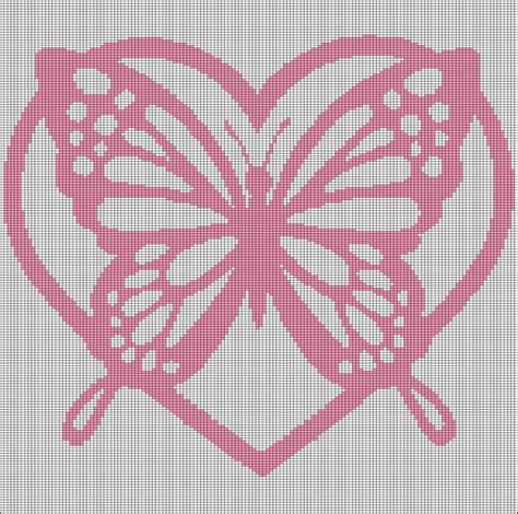 Love Butterfly Crochet Afghan Pattern Graph Etsy
