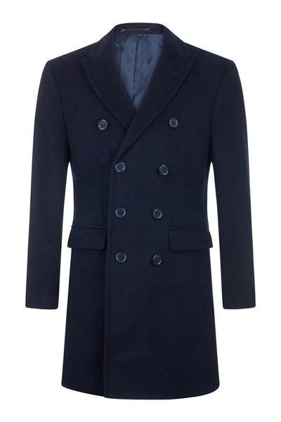 Double Breasted Navy 100 British Cashmere Overcoat Cashmere Overcoat