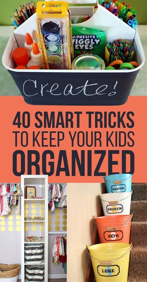 40 Smart Tricks To Keep Your Kids Organized I Dont Have Kids But
