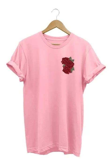 Camiseta Baby Look Rose Feminina Rosa Flor No Elo7 Valdomiro Tigre