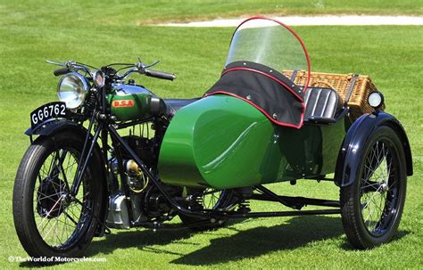 1932 Bsa W32 7 Blue Star Motorcycle Sidecar Sidecar Bsa Motorcycle