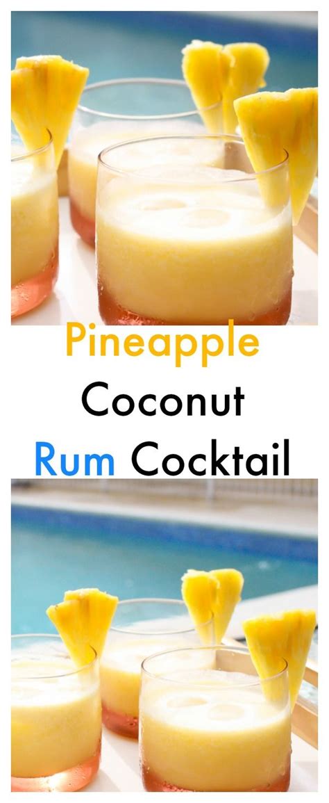 Apple cinnamon schnapps, coconut rum, strawberry liqueur. Check out Pineapple Coconut Rum Cocktail The Simple Life. It's so easy to make! | Coconut rum ...
