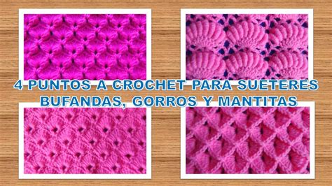 En esta galería encontrarán bellos puntos fantasía tejidos a crochet. 4 Puntos tejidos a crochet paso a paso para suéteres ...