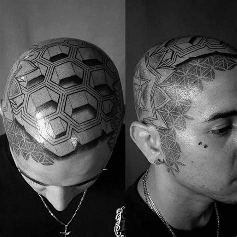 See more ideas about hair tattoos, boy hairstyles, shaved hair designs. 100 Head Tattoos For Men - Masculine Ink Design Ideas