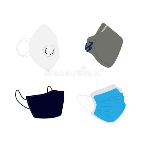 Different Type Face Masks Covid Stock Illustrations 8 Different Type