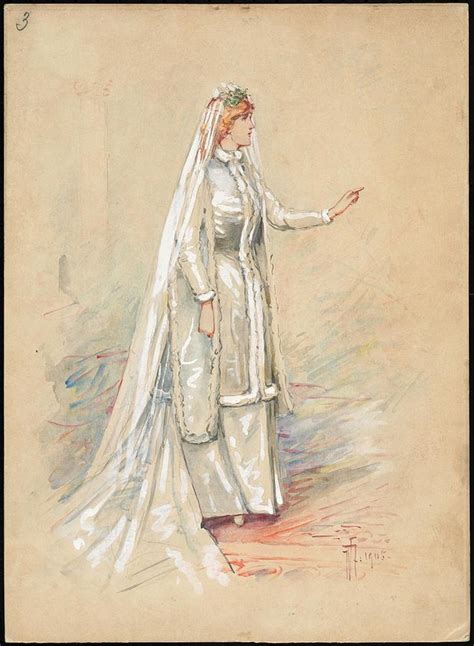 Unidentified Italian Opera Costume Design Plate Painting By W Fasienski