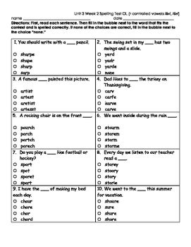The worksheets include third grade appropriate reading passages and related questions. Third Grade Reading Wonders - Unit 3 spelling test ...