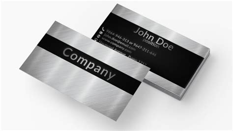Your personalized business cards can follow one. Metallic Business Cards