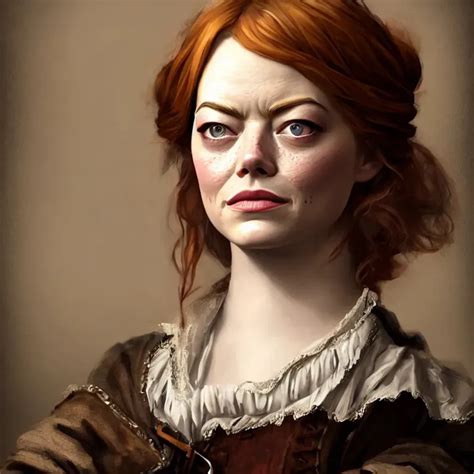 Highest Quality Portrait Of Emma Stone Dressed As A Openart