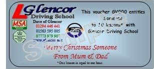 glencor driving lesson block booking discount  driving lesson gift vouchers