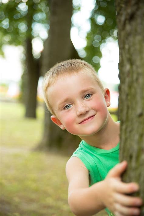 Little Boy Hiding Stock Image Image Of Playful Happy 51300473