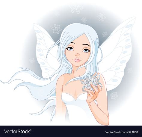 Winter Fairy With Snowflake Royalty Free Vector Image