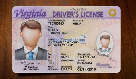 Virginia Driver License Template High Quality Driving