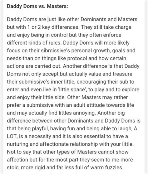 Daddy Doms Vs Masters Daddy Doms Are Just Like Other Dominants And