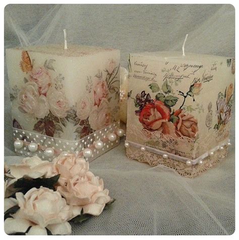 Decoupage Candle Holder Decoupage Candles Candles Crafts Decoupage