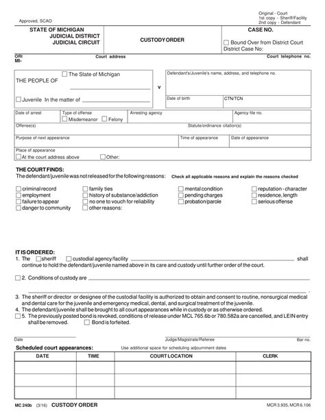 Form Mc240b Fill Out Sign Online And Download Fillable Pdf Michigan