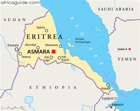 Where is eritrea on the map of africa. Eritrea Guide