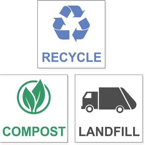 Recycle Compost Landfill Decal Pack