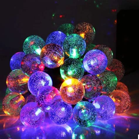 30 Led Bubble Ball Solar String Lights Christmas Holiday Party