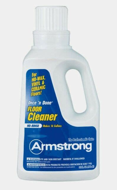 Armstrong Oncen Done Floor Cleaner 32 Oz No Rinse Vinyl Ceramic No Wax