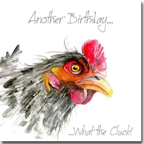 What The Cluck Funny Chicken Birthday Card Rooster Cockerel Etsy Uk Poulet Drôle Carte De