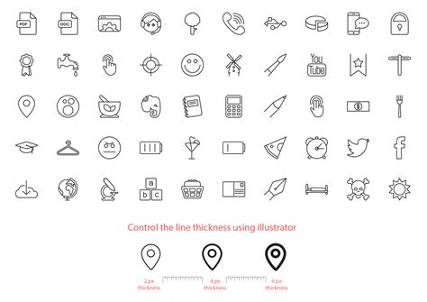 Web Design Free Vector Line Icons Set Download