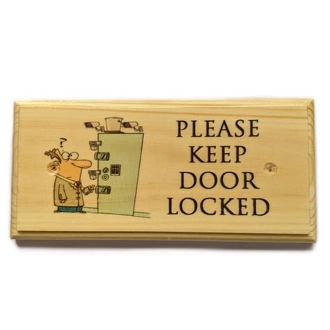 Please Keep Door Locked Sign Signdesign