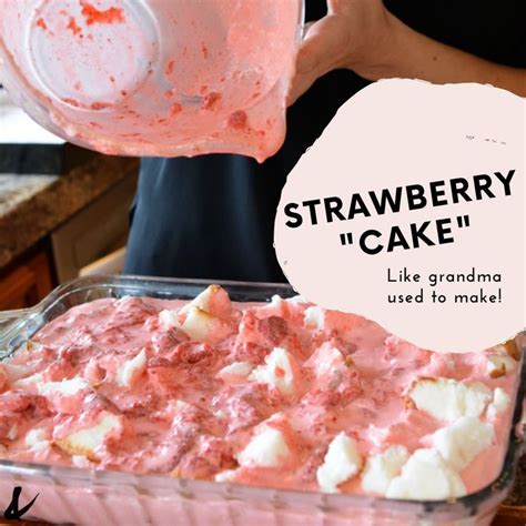 Make jello according to directions. Strawberry Jello Angel Food Cake Dessert | Recipe ...
