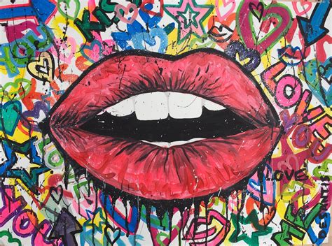 Graffiti Lips Print Etsy Lips Art Print Pop Art Drawing Graffiti