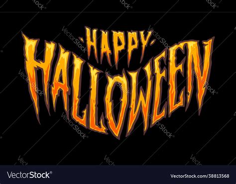 Happy Halloween Horror Typography Royalty Free Vector Image